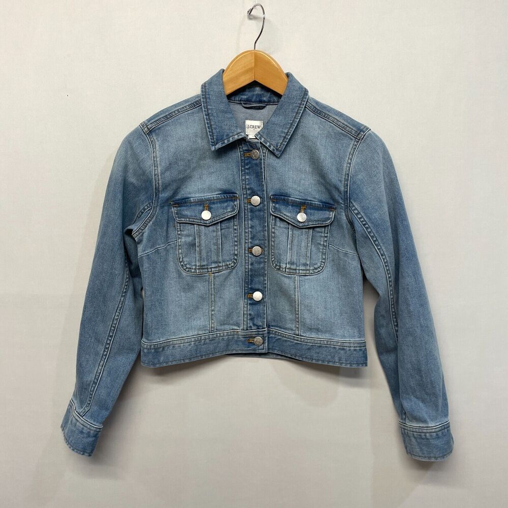 NWT J. Crew Women Jean Denim Jacket Size XS X-Small Blue M262 -23